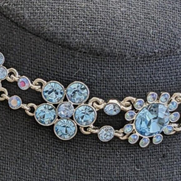 GIVENCHY NECKLACE IN BLUE CRYSTALS  NOWT - Picture 3 of 9
